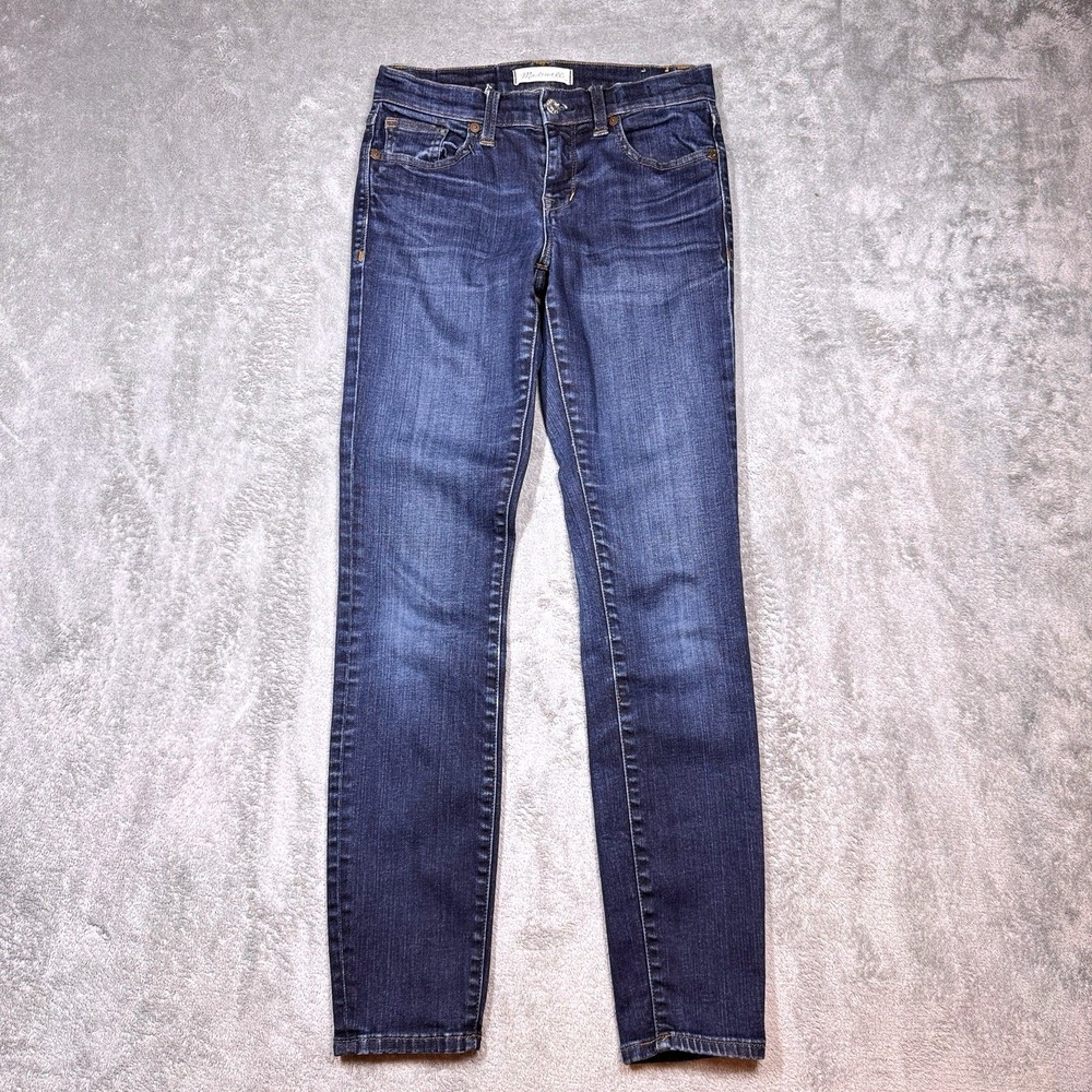 Madewell Skinny Skinny Jeans Womens 25 Dark Wash Stretch Denim Mid Rise